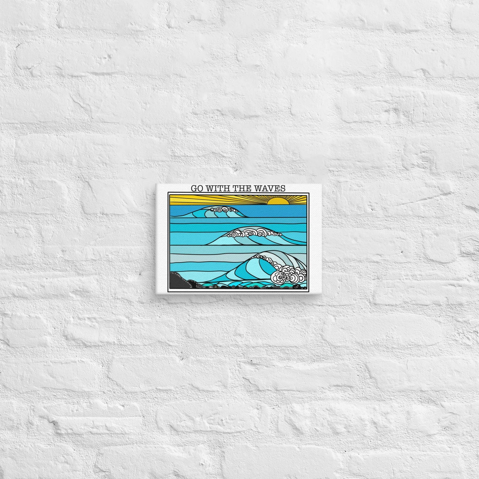 Go with the Waves Wall Art Canvas - Purposeful Dreamer 