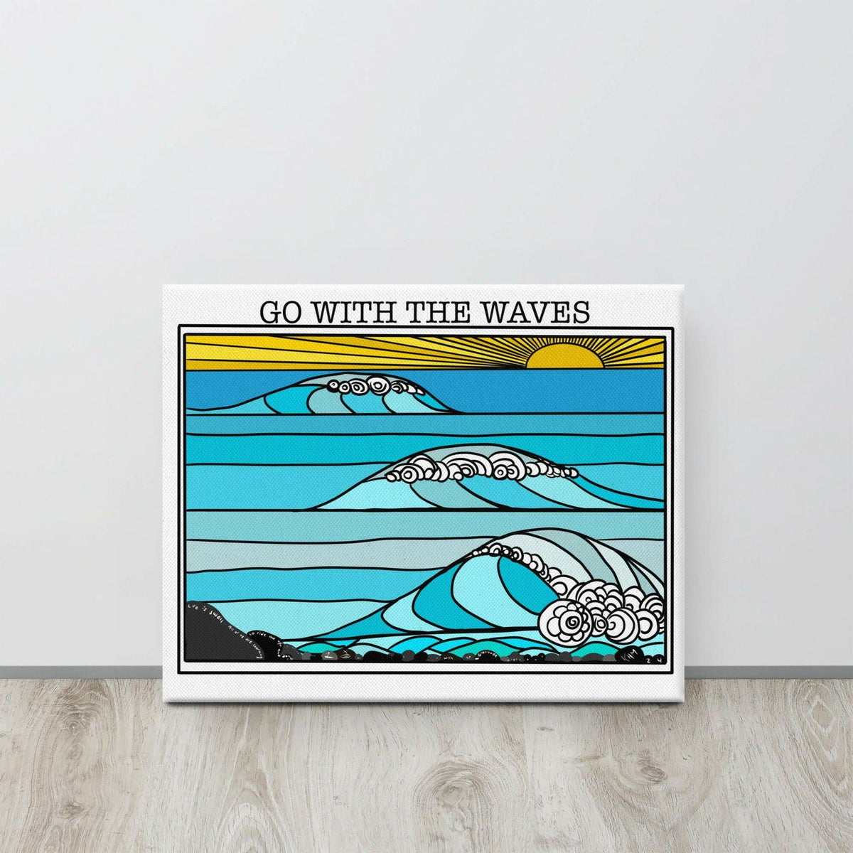 Go with the Waves Wall Art Canvas - Purposeful Dreamer 