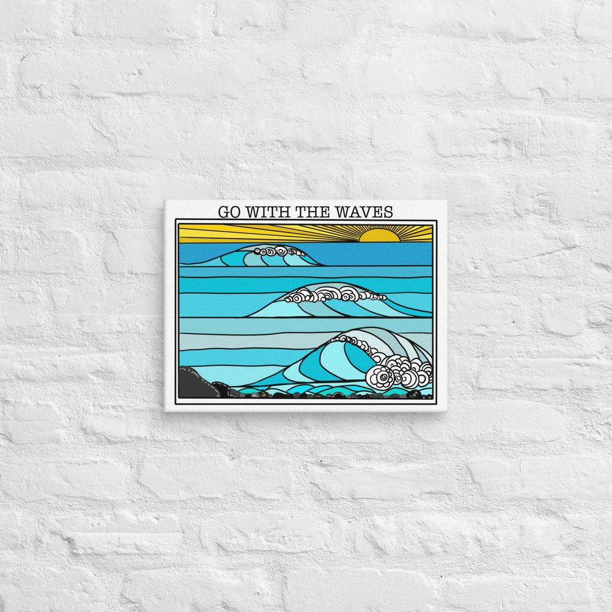 Go with the Waves Wall Art Canvas - Purposeful Dreamer 