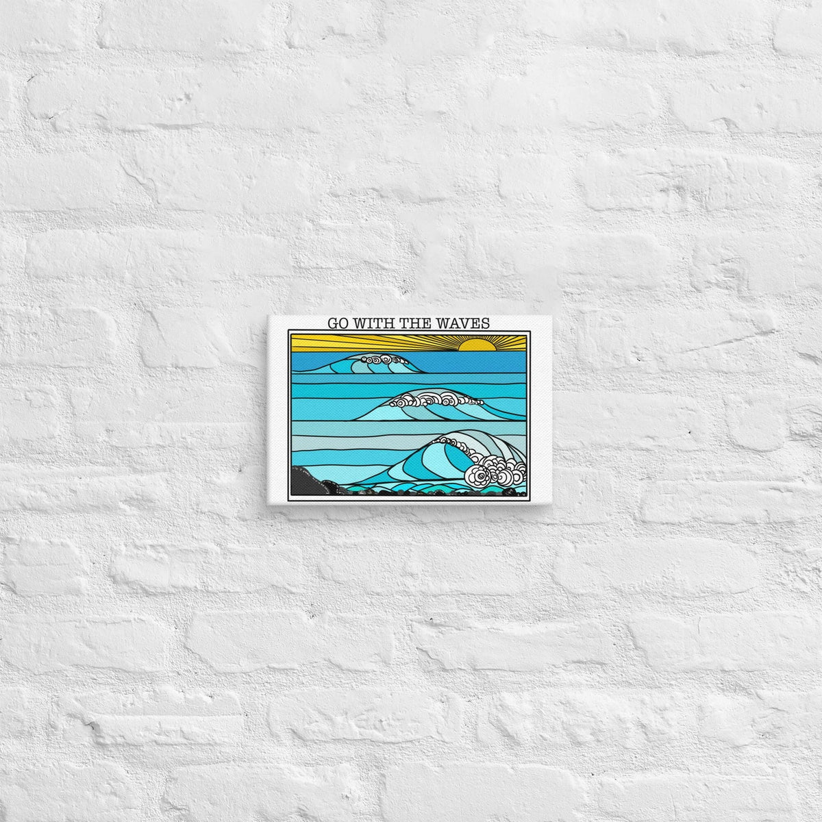 Go with the Waves Wall Art Canvas - Purposeful Dreamer 