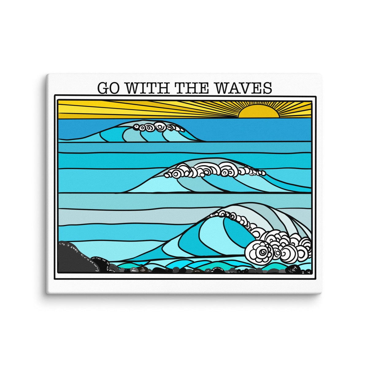 Go with the Waves Wall Art Canvas - Purposeful Dreamer 