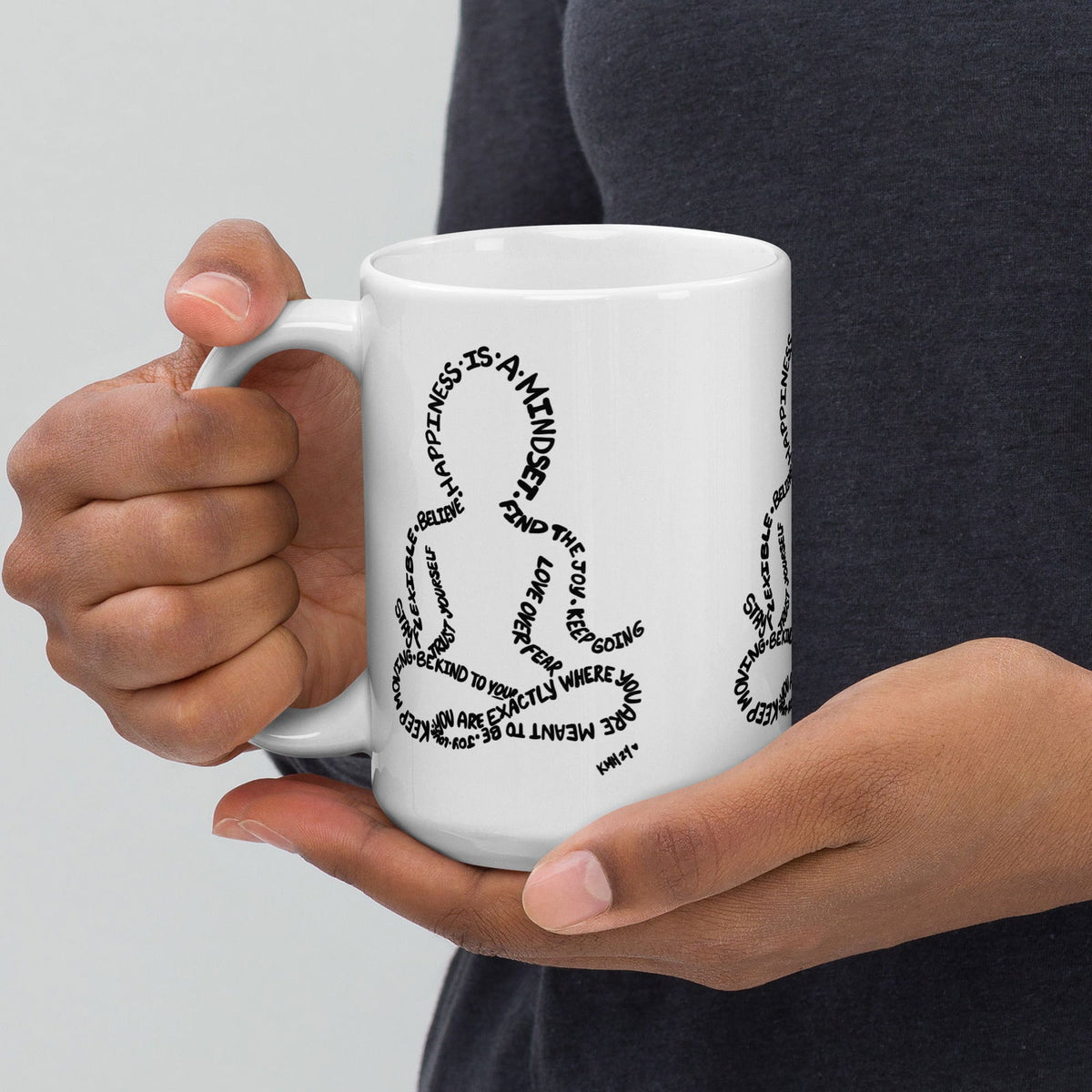 Inspiring Self White glossy mug - Purposeful Dreamer 