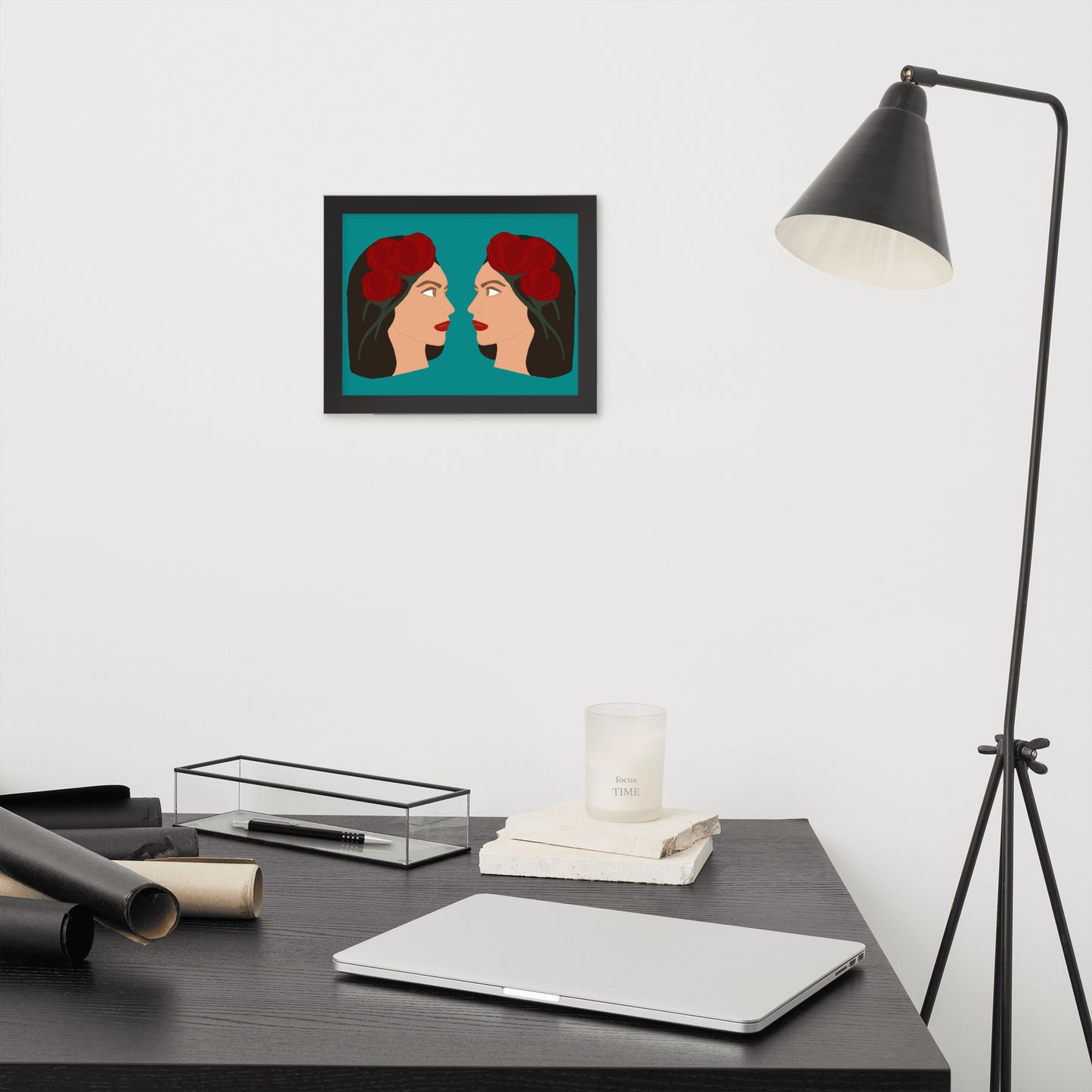 La Mujer en el Espejo 8"x10" Framed Wall Art by Karina Hines