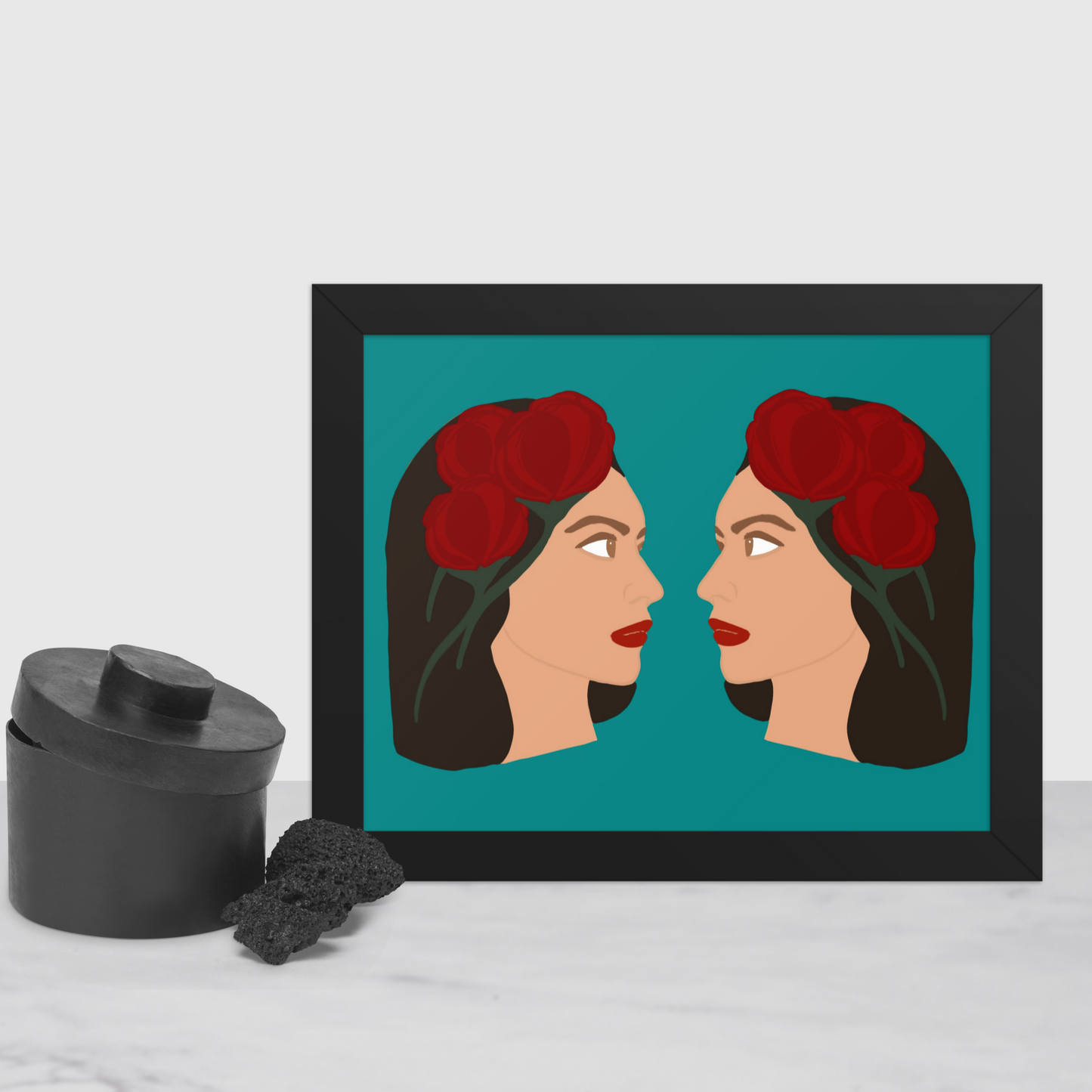 La Mujer en el Espejo 8"x10" Framed Wall Art by Karina Hines