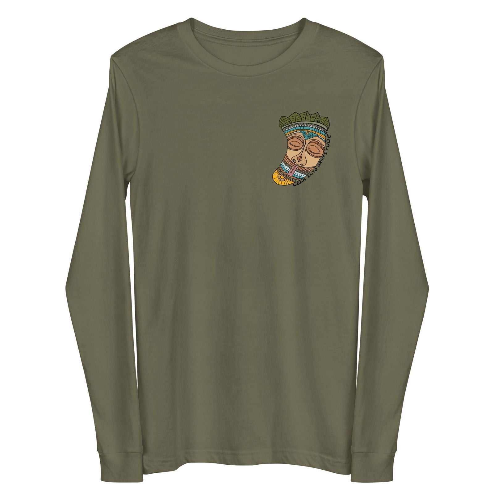 Lean Into Gratitude Inspirational Unisex Long Sleeve Tee - Purposeful Dreamer 