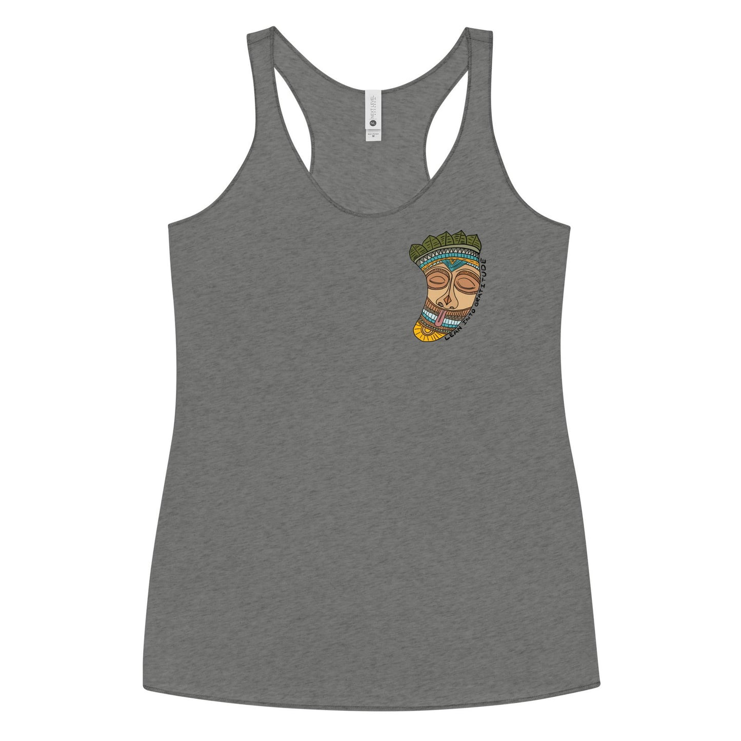 Lean into Gratitude Women's Racerback Tank - Purposeful Dreamer 