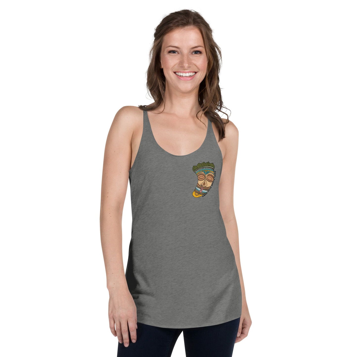 Lean into Gratitude Women's Racerback Tank - Purposeful Dreamer 