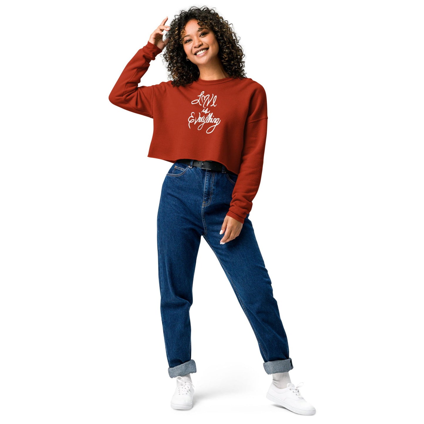 Love is Everything Crop Sweatshirt - Purposeful Dreamer 
