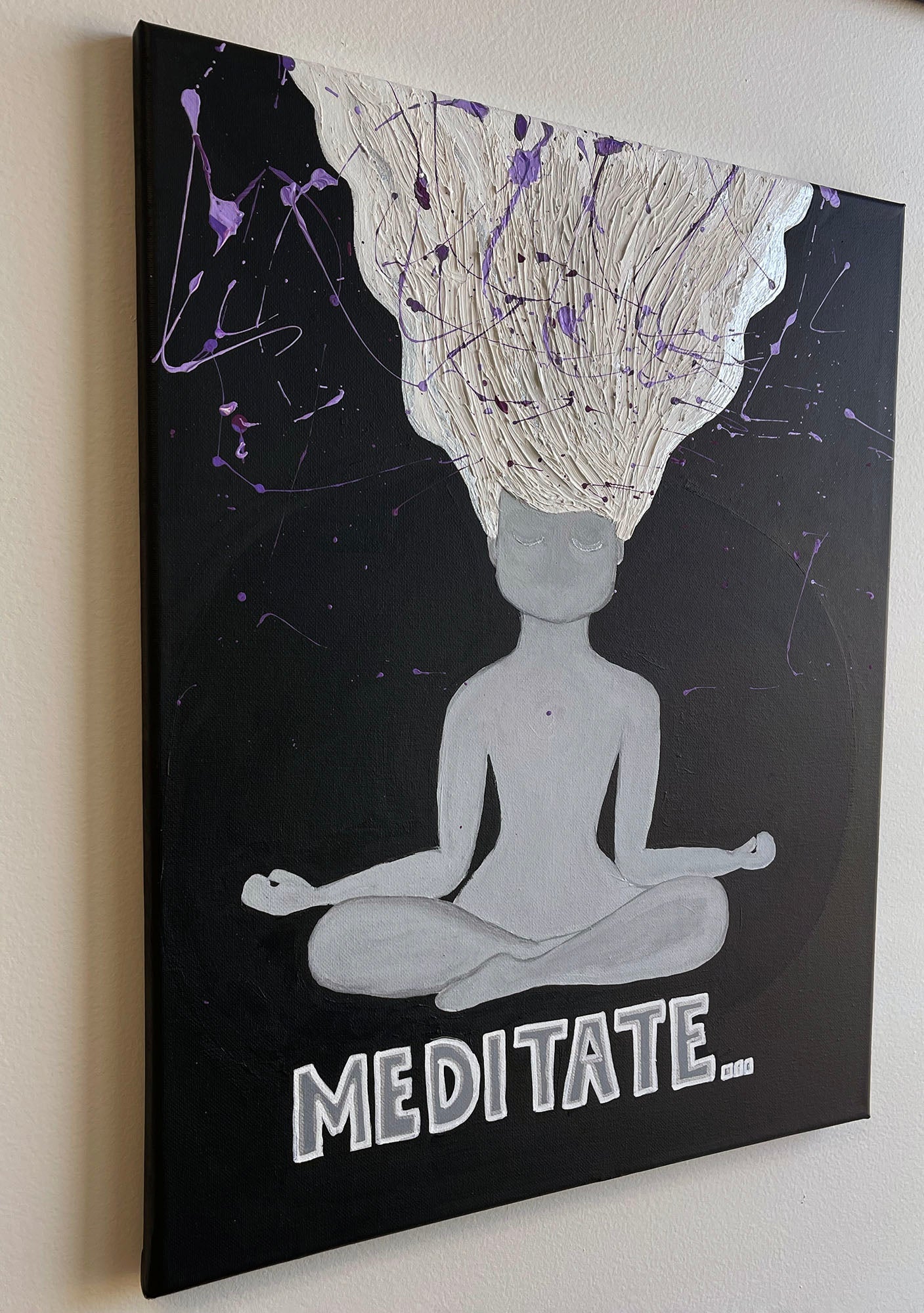 Meditate - Original Acrylic Painting - Purposeful Dreamer 