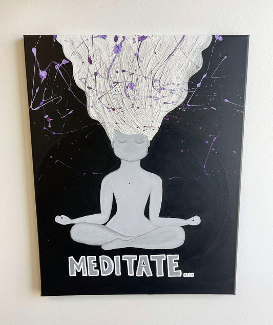 Meditate - Original Acrylic Painting - Purposeful Dreamer 