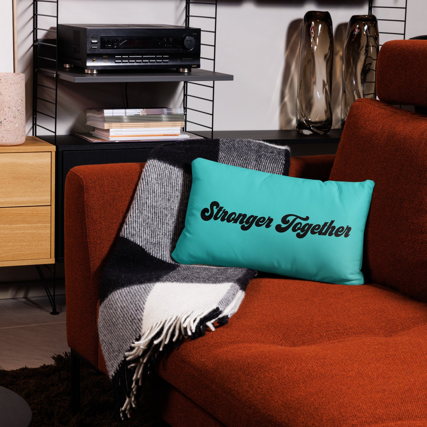 Stronger Together Throw Pillow – Purposeful Comfort with a Message