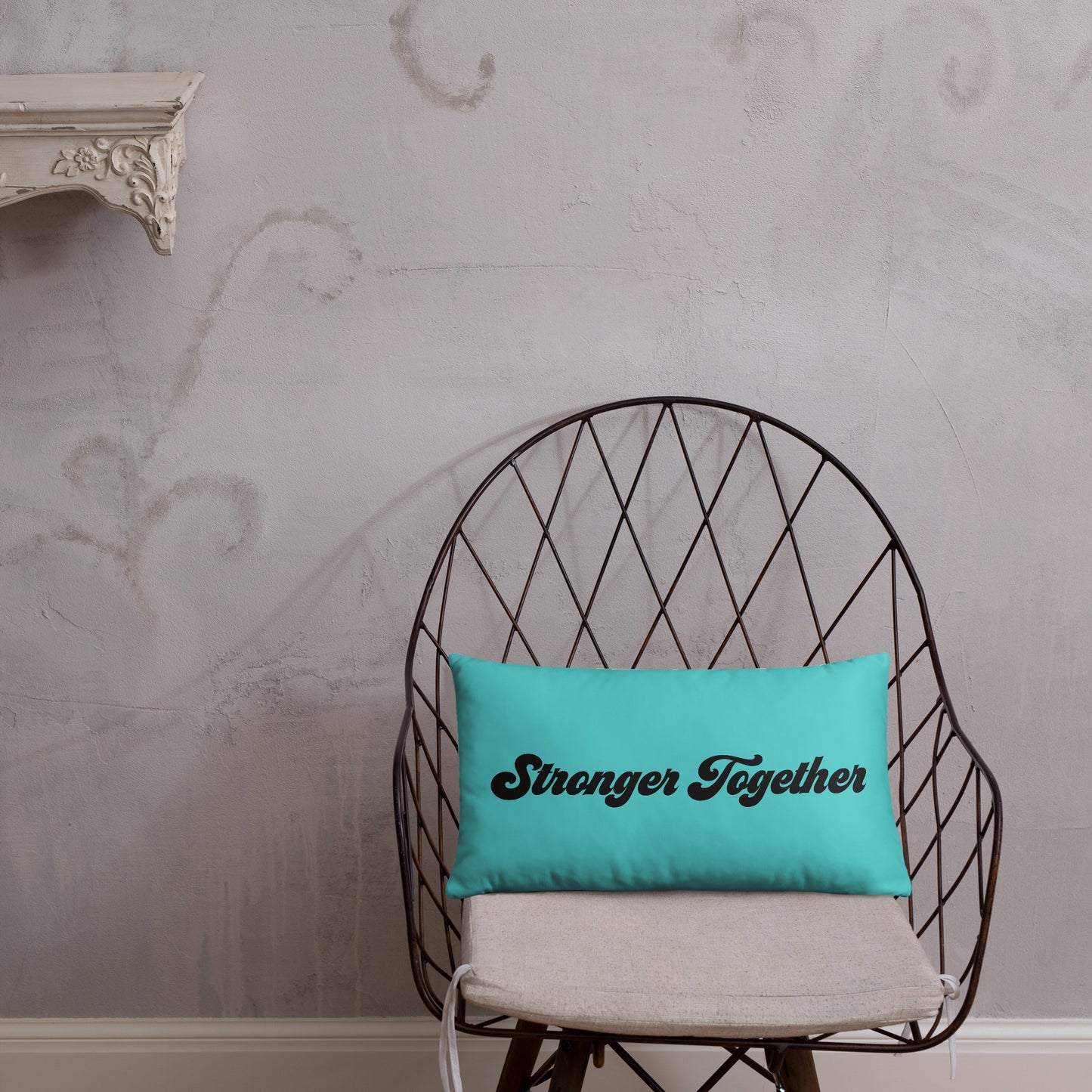 Stronger Together Throw Pillow – Purposeful Comfort with a Message