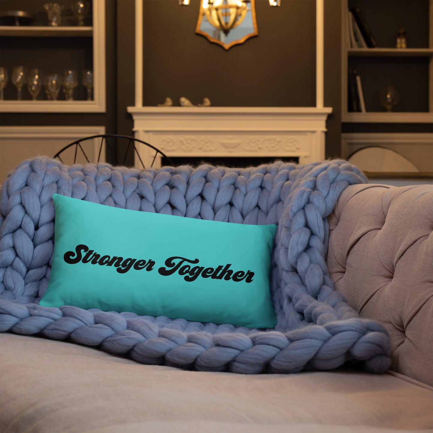Stronger Together Throw Pillow – Purposeful Comfort with a Message