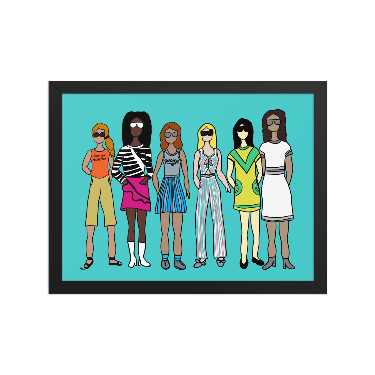 Stronger Together – Women's Empowerment Framed Wall Art Print