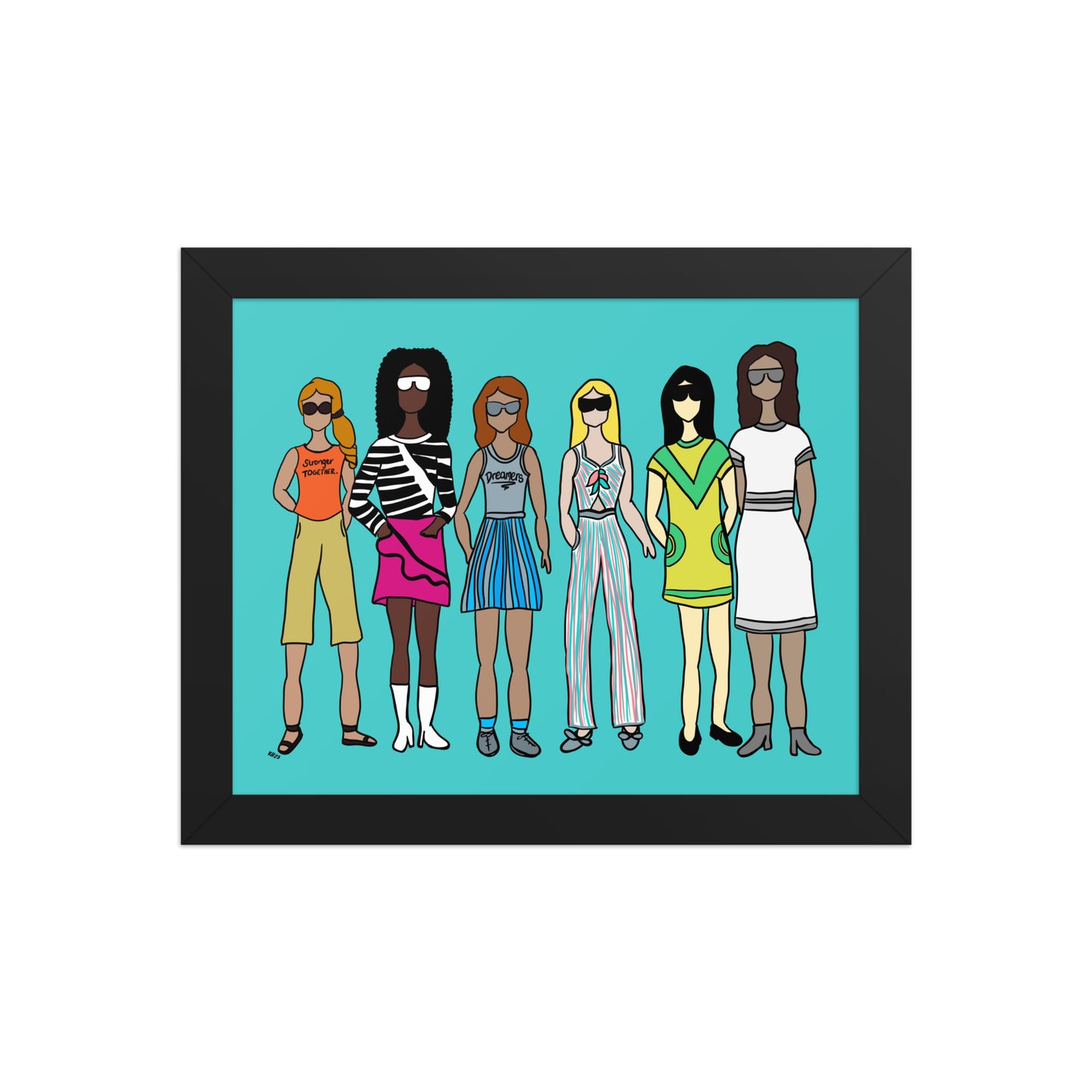 Stronger Together – Women's Empowerment Framed Wall Art Print