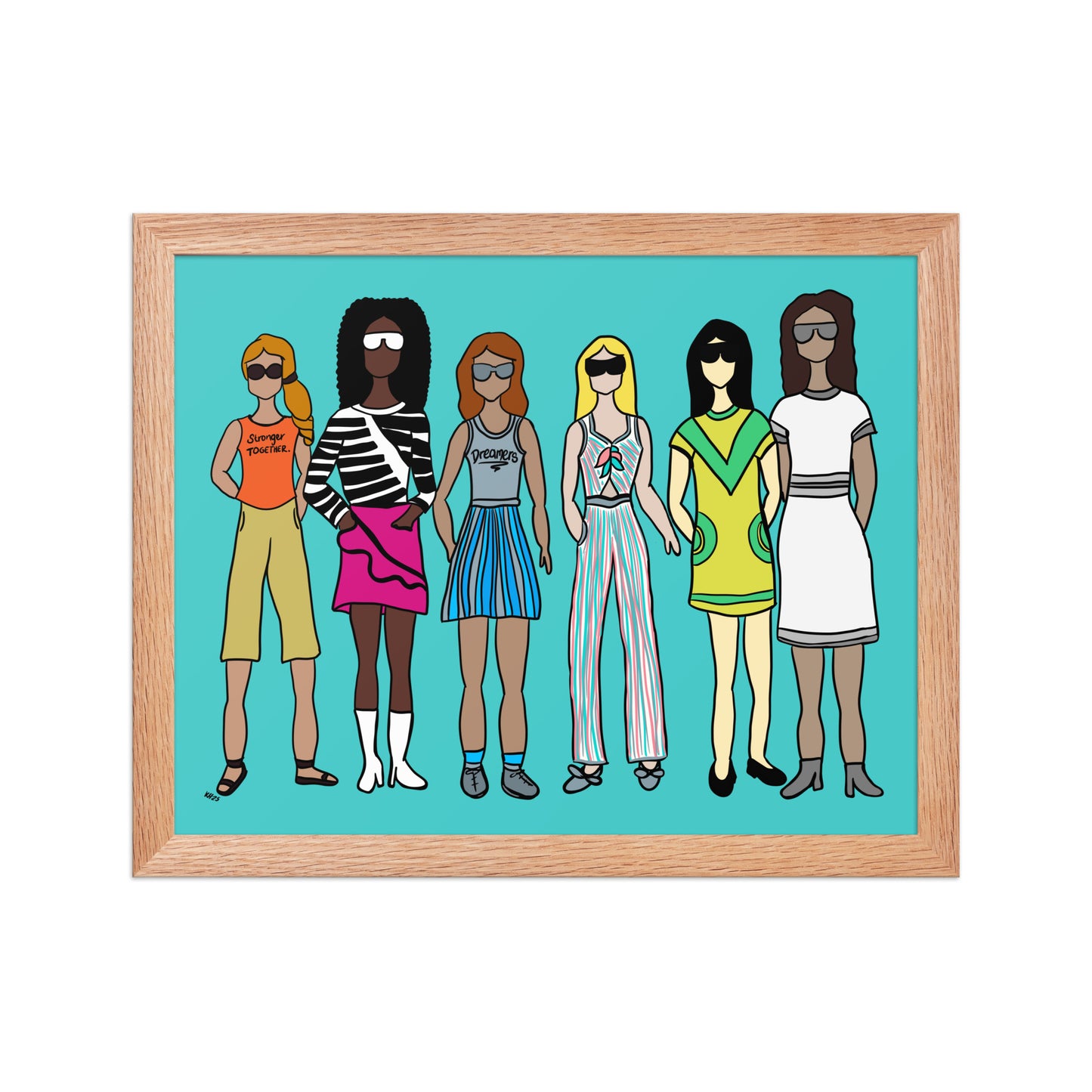 Stronger Together – Women's Empowerment Framed Wall Art Print