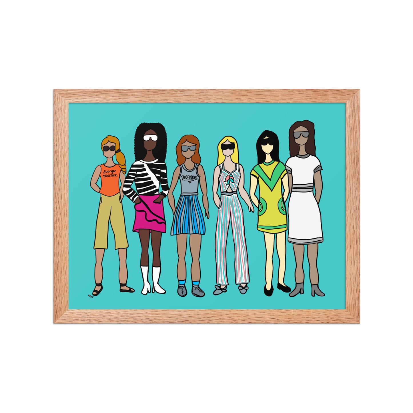 Stronger Together – Women's Empowerment Framed Wall Art Print