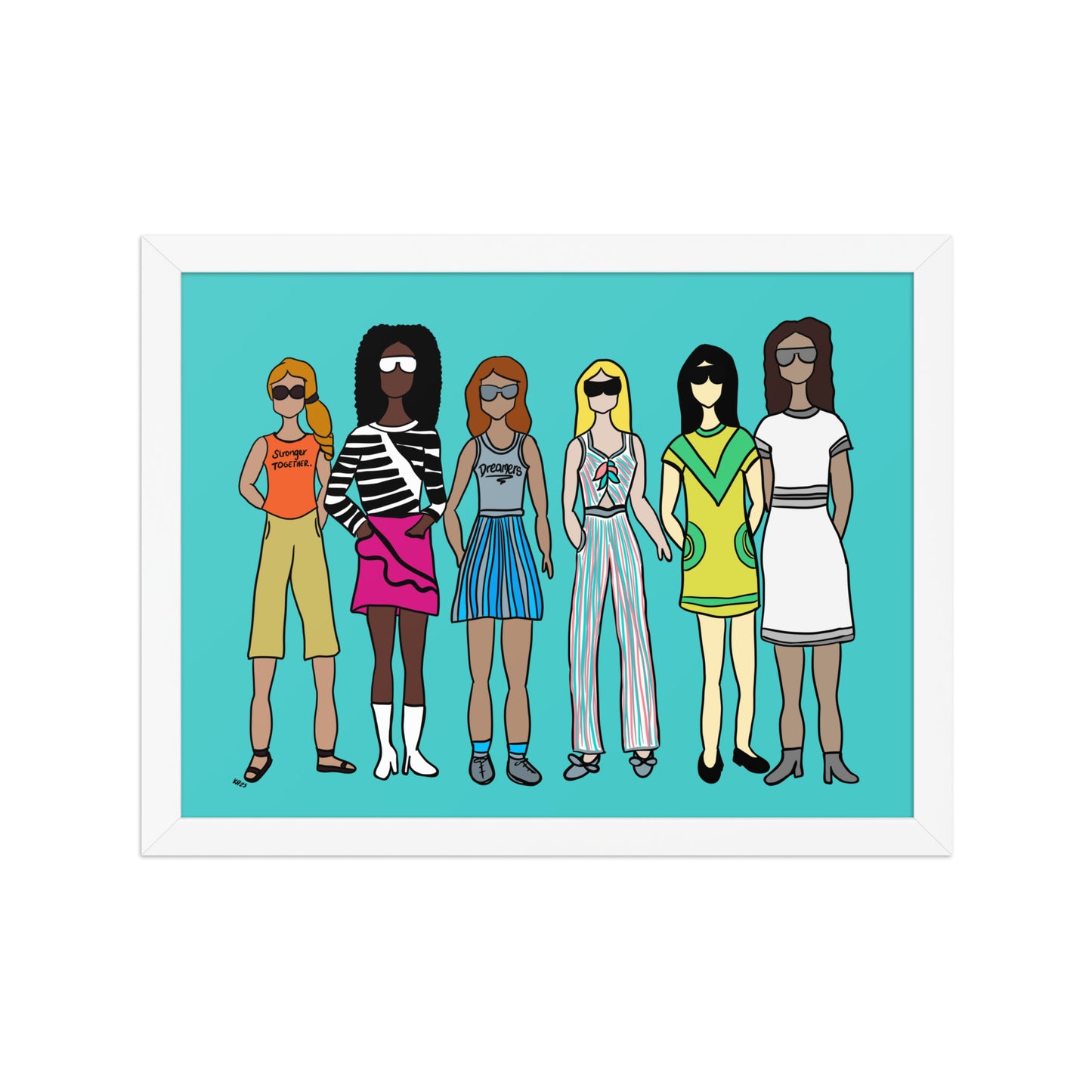 Stronger Together – Women's Empowerment Framed Wall Art Print