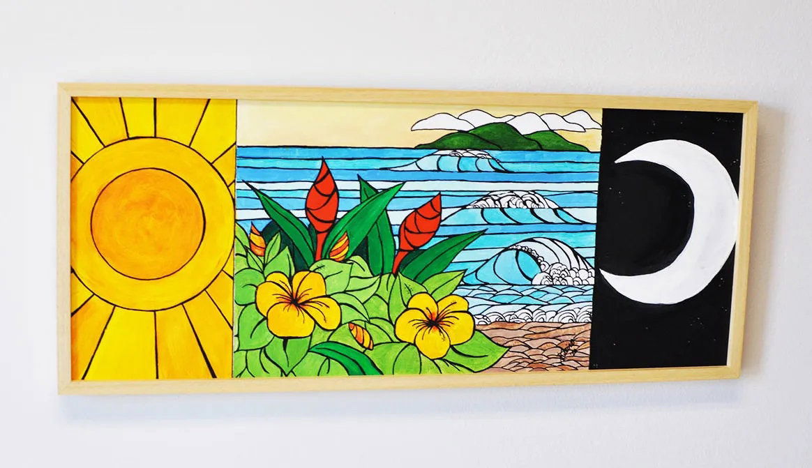 The Waves of Life Acrylic Wall Art on canvas, Framed - Purposeful Dreamer 