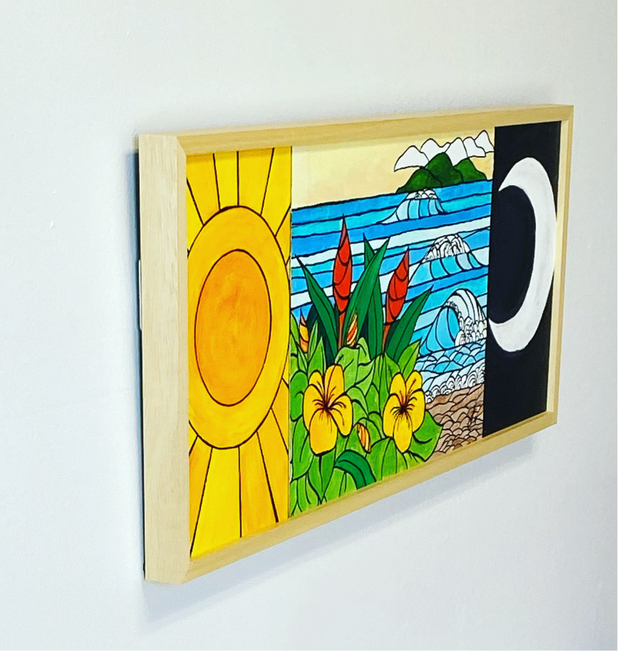 The Waves of Life Acrylic Wall Art on canvas, Framed - Purposeful Dreamer 