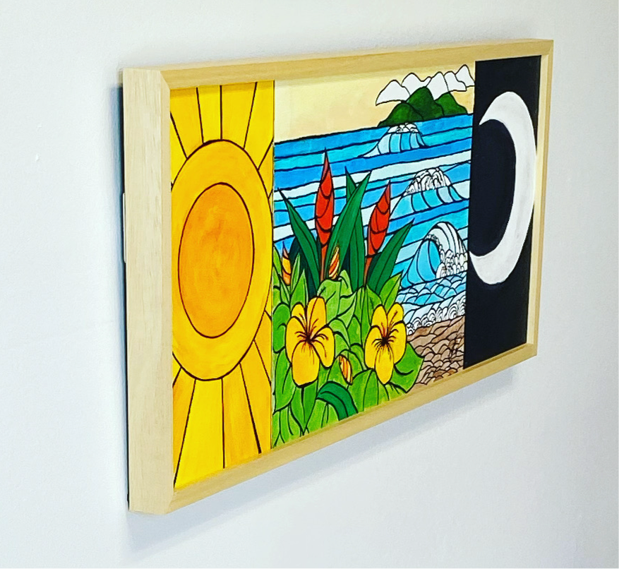 The Waves of Life Acrylic Wall Art on canvas, Framed - Purposeful Dreamer 