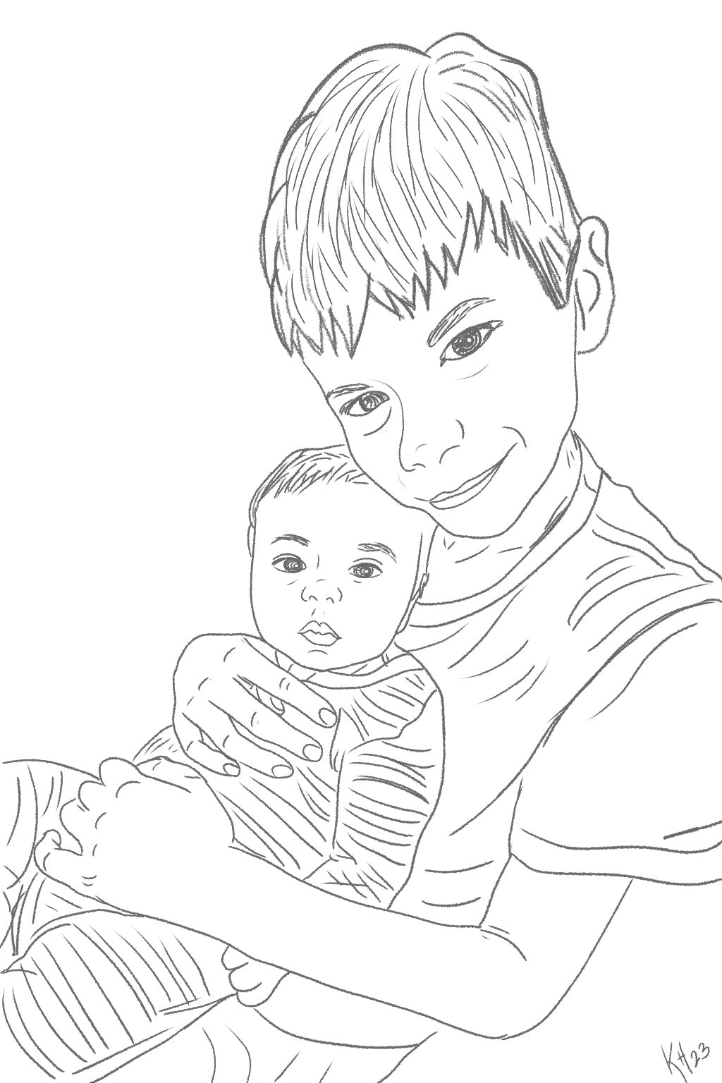 Unique Custom Sketch from Photo - Digital Download - Purposeful Dreamer 